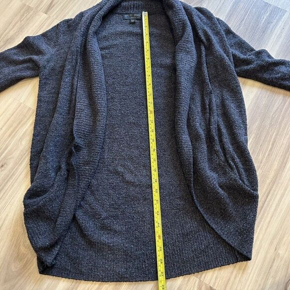 BAREFOOT DREAMS CozyChic Lite Charcoal Shawl Cardigan XS/S Nylon Rayon Soft - Picture 3 of 7